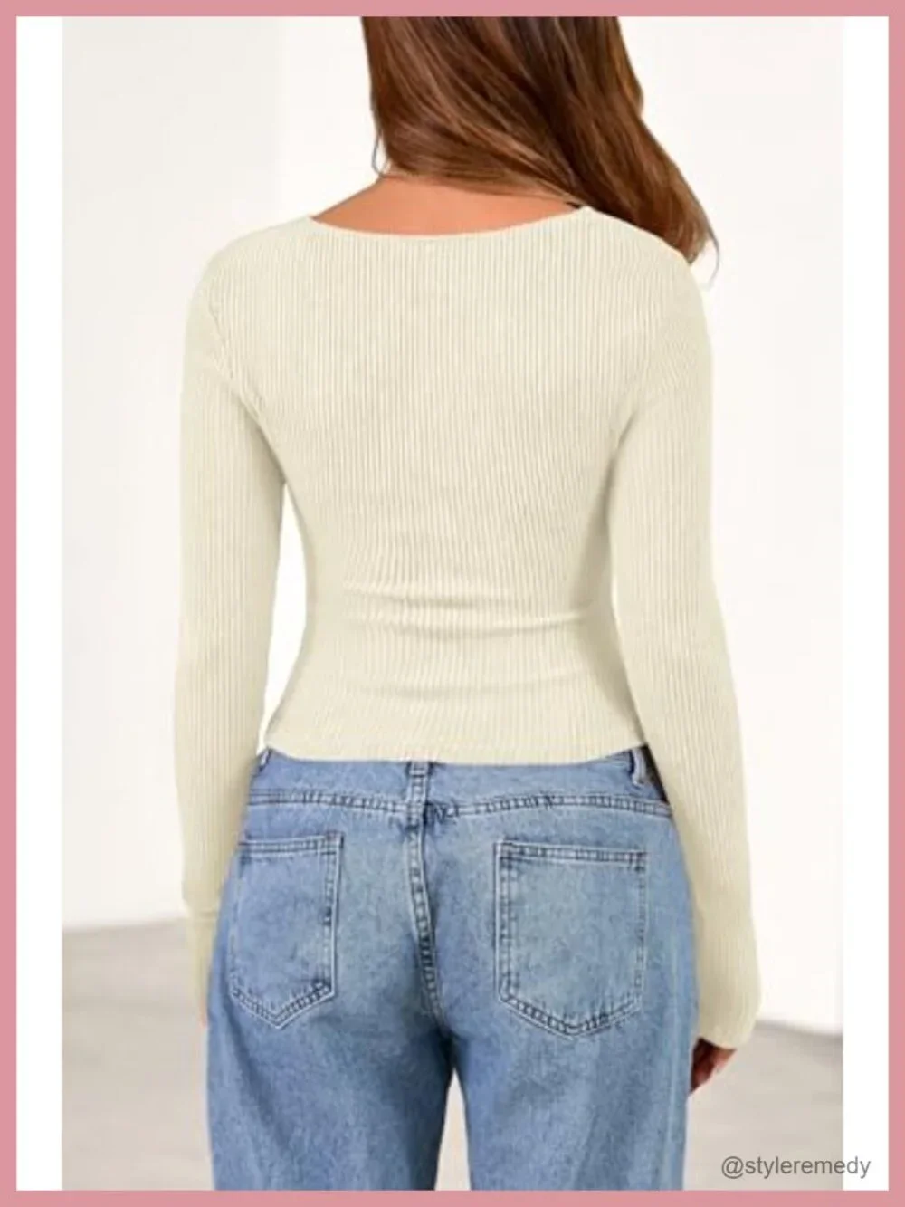 Long Sleeve Cowl Neck Ribbed Knit Crop Top Ruched T-Shirt